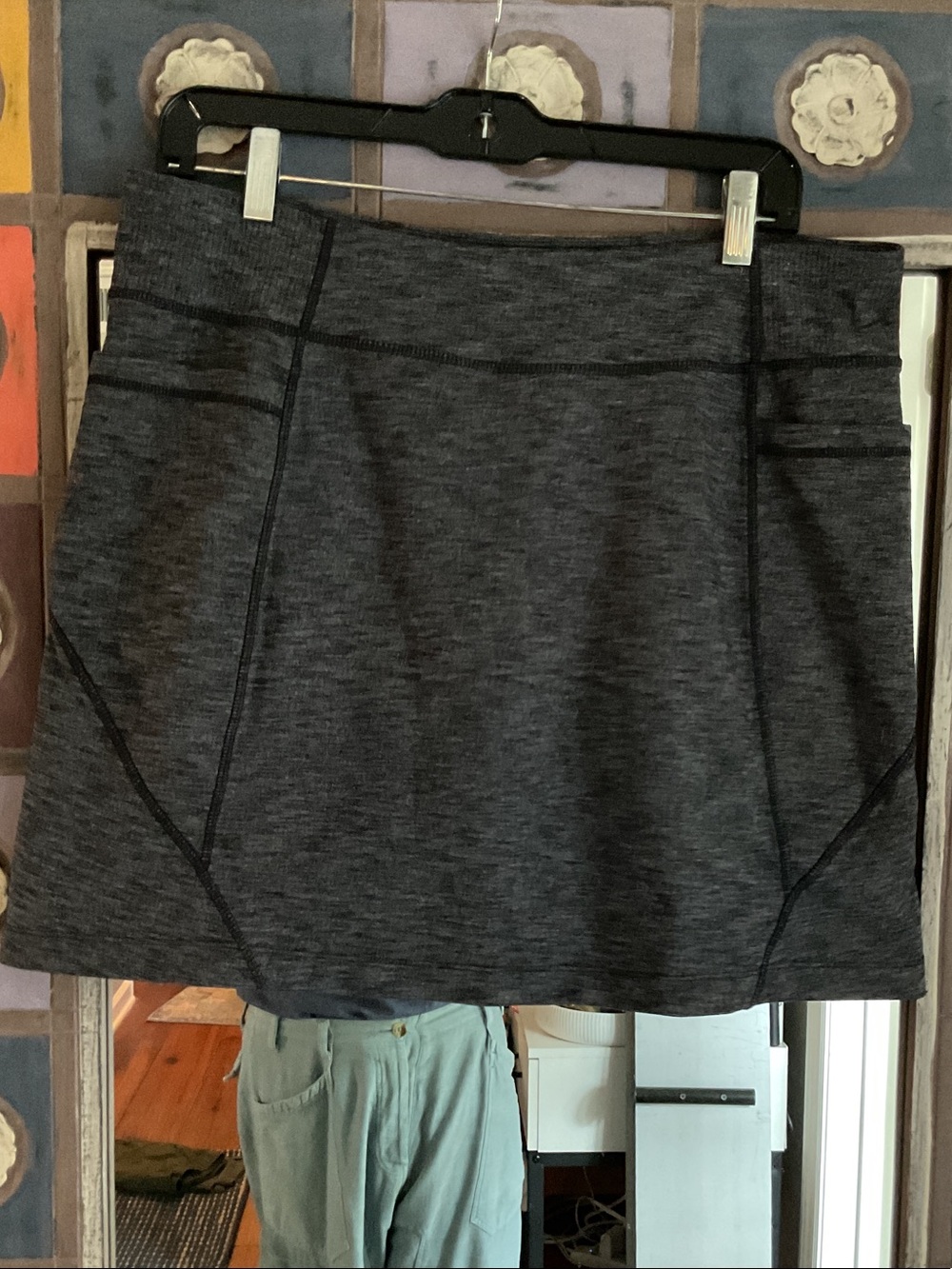 Athleta Dark Gray Performance Mini Skort